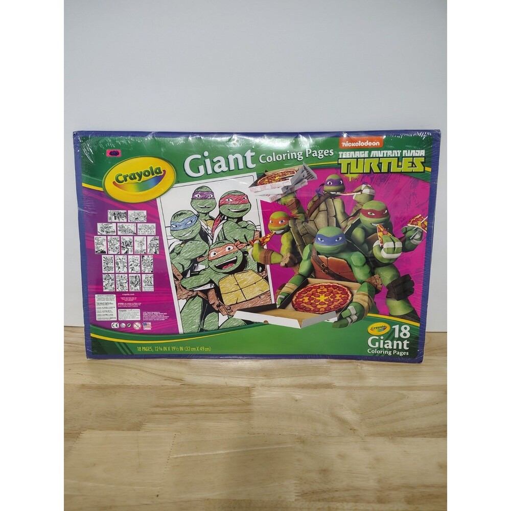 TMNT Crayola Teenage Mutant Ninja Turtles 18 Giant Coloring Pages New In Package